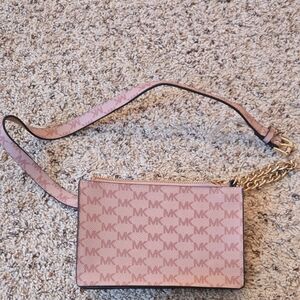 Michael Kors Blush Crossbody Bag with Gold Chain